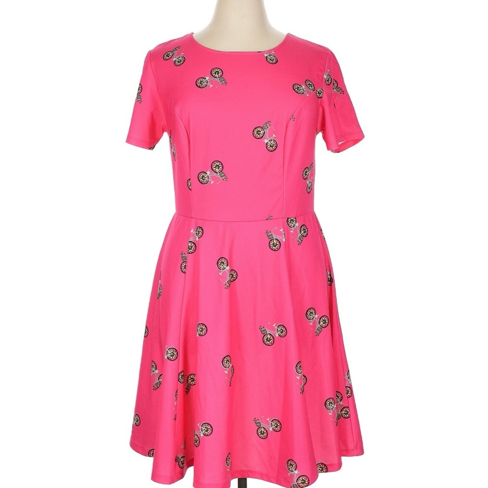GB unique vintage sunflower bike pink dress 0x